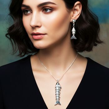 Wei&szlig;er Zirkonia Schmuckset ca. 50 cm + 5 cm Extender, Nickelfreies Messing