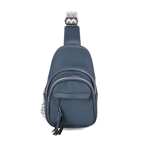 PU Brusttasche, 19x10x30cm, Blau image number 0