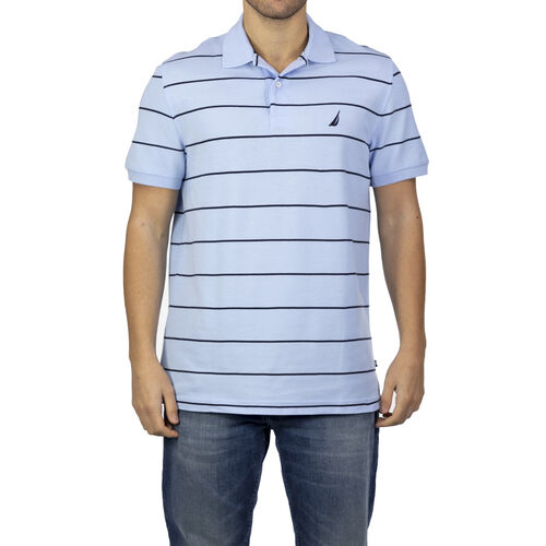 NAUTICA: Poloshirt mit aufgesticktem Logo, Hellblau image number 0