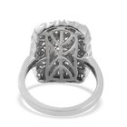 Diamant Cluster Ring 925 Silber Platin-Überzug image number 5