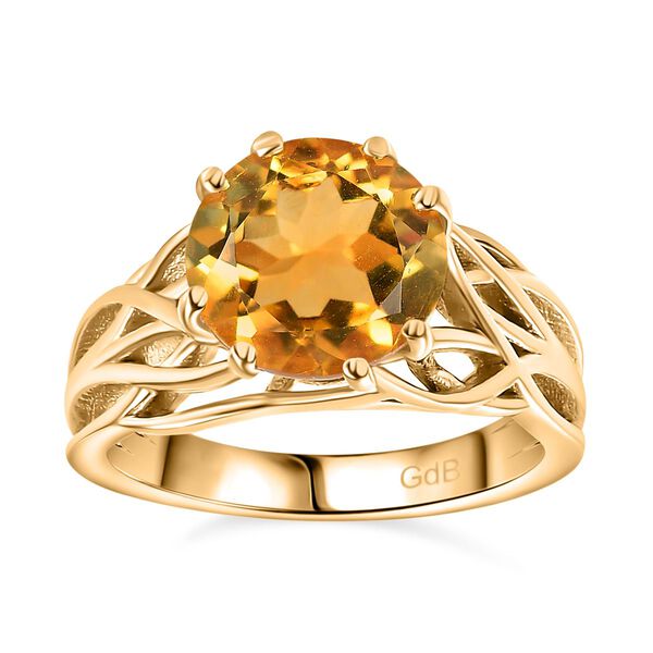 AA Citrin Ring, Messing, (Gr&ouml;&szlig;e 17.00) ca. 3.37 ct image number 4