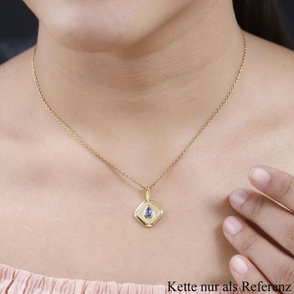 Tansanit und Zirkon Anhänger - 0,48 ct. image number 2