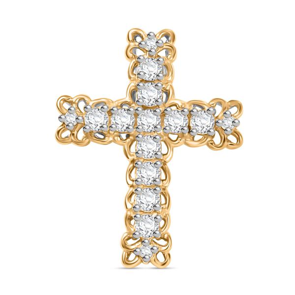 J Francis gefertigt mit SWAROVSKI- Zweifarbiger Swarovski Zirkonia Anhänger image number 0