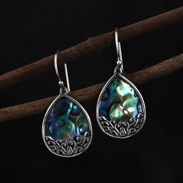 Royal Bali Kollektion - Abalone Muschel Ohrringe, 925 Silber image number 1