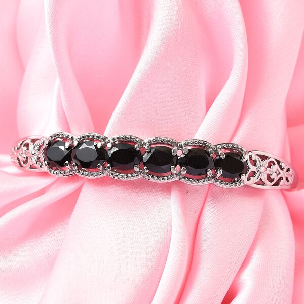 Verstellbares, schwarzes Spinell-Armband, 16-26cm - 7,91 ct. image number 2