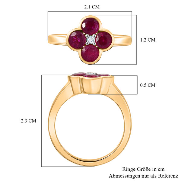 D'Joy afrikanischer Rubin und Zirkon Ring - 1,83 ct. image number 7