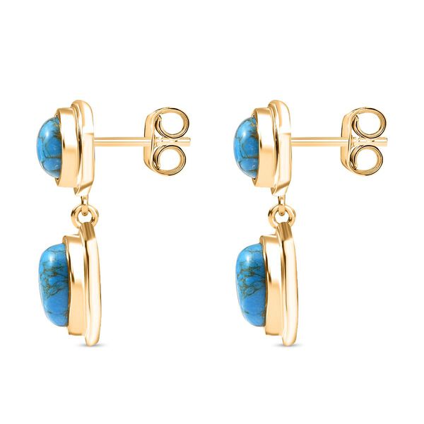 EverTrue blaue Türkis Ohrringe - 3,59 ct. image number 4