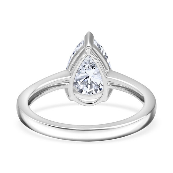 LUXURIANT SGL zertifizierter VS-EF Labor Tropfenschliff Diamant Ring in 950 Platin - 2 ct. image number 8