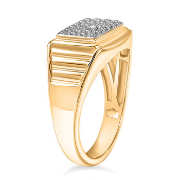 EverTrue Herrenring mit wei&szlig;en Diamantakzenten