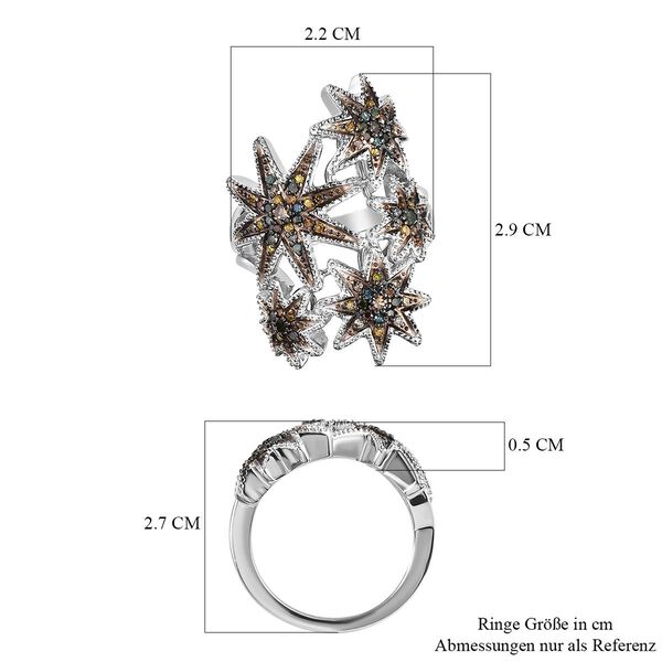 GP Celestial Dream Kollektion - Mehrfarbiger Diamant und blauer Saphir-Ring - 0,50 ct. image number 7