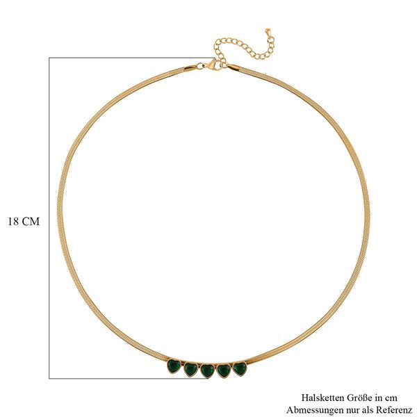 Neongr&uuml;ne Kristall-Halskette, 50 cm image number 4