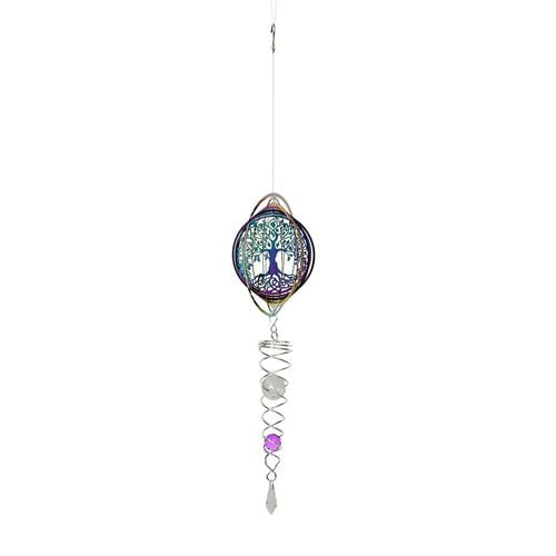  Magic Wind Spinner-tree Dia size: 15cm length :33cm matreial: steel,glass weight color : multi color image number 0