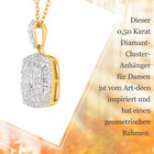Art-déco Diamant Anhänger mit Kette- 0,50 ct. image number 5