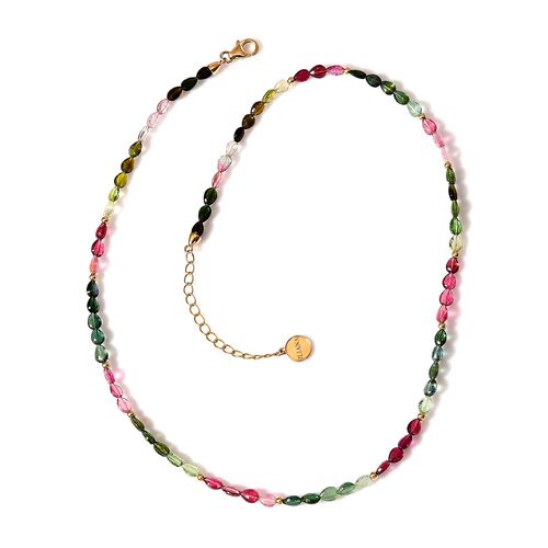 ILIANA zertifiziert und geprüft AAA Multi-Turmalin Halskette in 750 Gold, 45 cm - 46,64 ct. image number 0