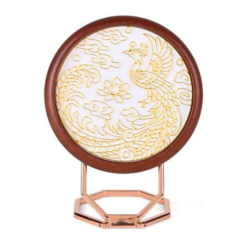 " Golden Lottery Painting frame table disply  Product size: 18.5 * 16 * 5CM Packaging: 1 piece/white box Function: Photo frame, colored sand, water-based eco-friendly adhesive, plastic cup, oil painting scraper"