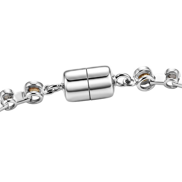 D'Joy Mehrfarbig Saphir Armband ca. 20 cm 925 Silber Rhodiniert und 750 Gelbgold Vermeil ca. 3,47 ct. image number 3