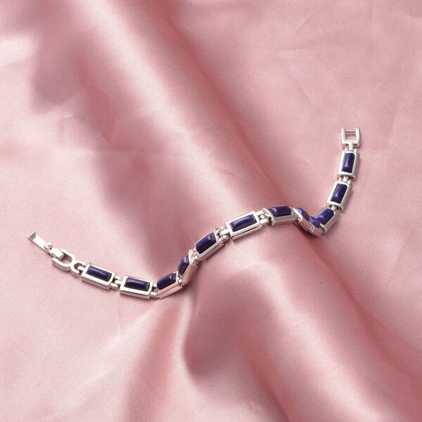 Lapislazuli Armband ca. 16.5 cm silberfarben ca. 15,00 ct image number 2