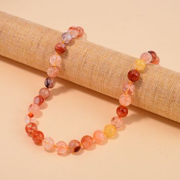 Mehrfarbiger Quarz Halskette ca. 50 cm 925 Silber ca. 417,75 ct.