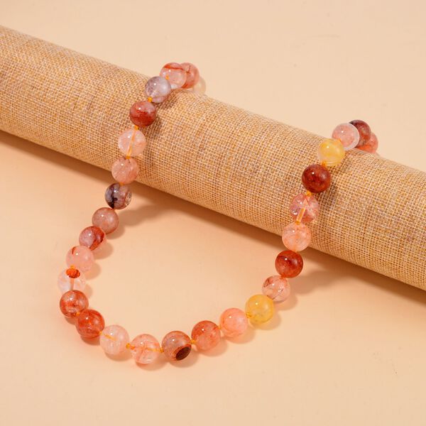 Mehrfarbiger Quarz Halskette ca. 50 cm 925 Silber ca. 417,75 ct. image number 2