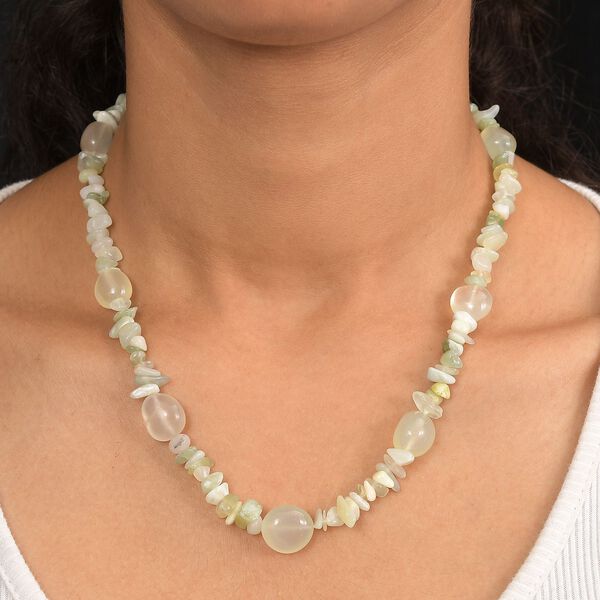 Prehnit und Serpentin Halskette, 60cm - 270 ct. image number 3