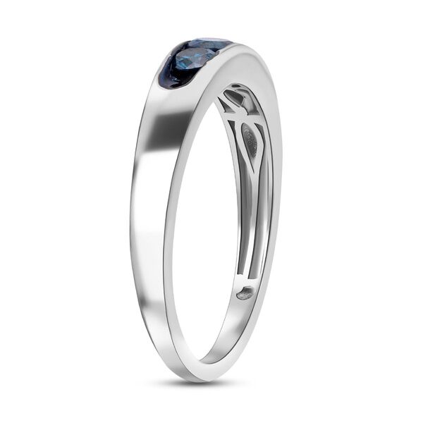 Blauer Diamant-Trilogie-Ring - 0,50 ct. image number 4