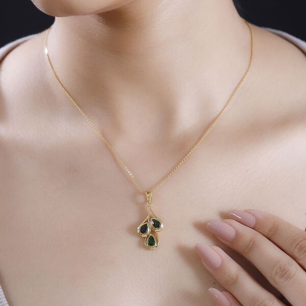 Nat&uuml;rlicher Chromdiopsid-Anh&auml;nger - 1,40 ct. image number 3