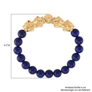 Lapislazuli Armband, flexibel, vergoldet ca. 150.00 ct