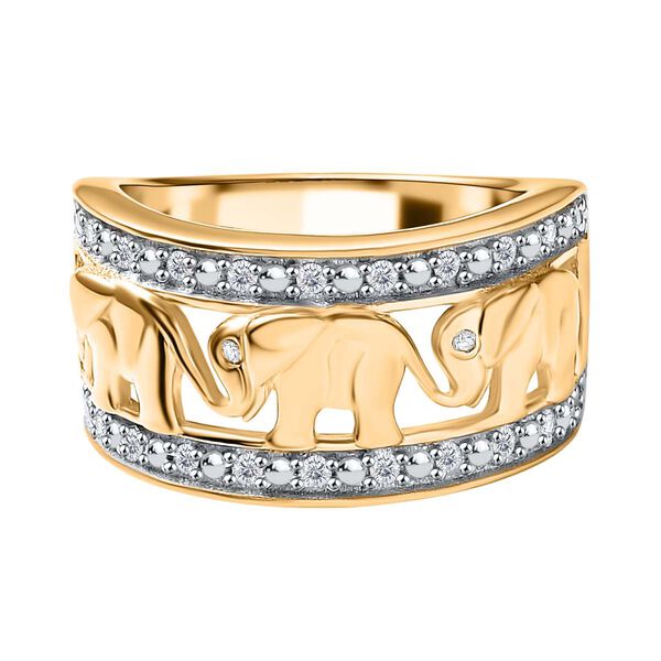 Diamant Elefant Ring - 0,21 ct.