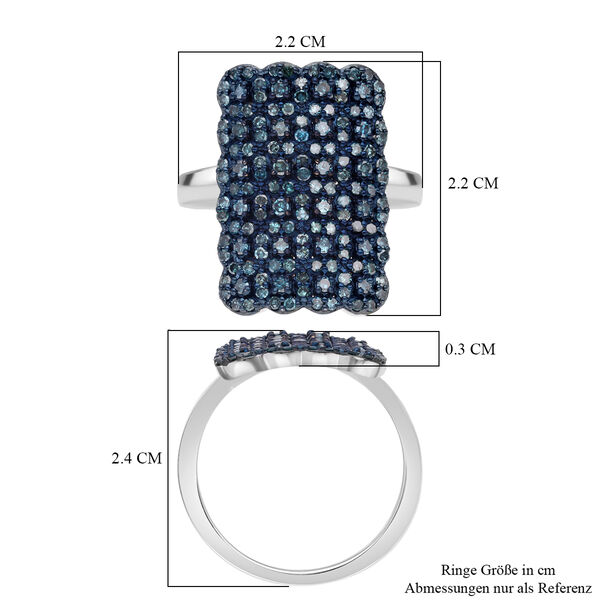 Blauer Diamant Cluster Cocktail Ring - 1 ct. image number 6