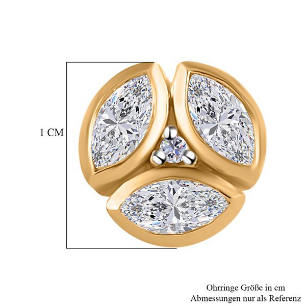 Moissanit Ohrringe, ca. 0,79 ct. image number 7