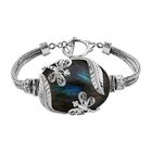 Sajen Silber - Labradorit Armband ca. 18.5 cm, 925 Silber ca. 77.17 ct