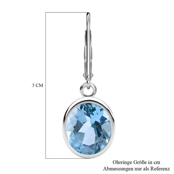 Himmelblaue Topas-Ohrh&auml;nger - 9 ct. image number 3