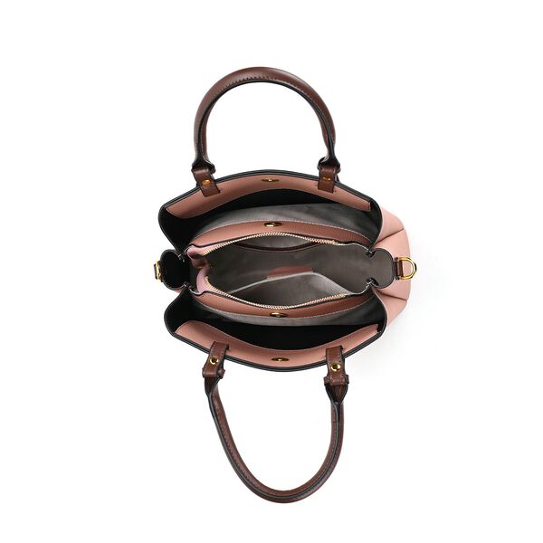 Vielseitige Umhängetasche aus echtem Leder mit abnehmbarem Schulterriemen, 30x14x24 cm, Rosa image number 7