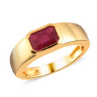 Afrikanischer Rubin-Ring, (Fissure gefüllt), 925 Silber vergoldet image number 3