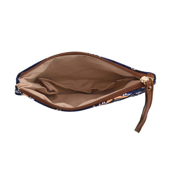 2er-Set, Clutch - 9x15,24 cm und Schultertasche - 31,75x12,7x24,13 cm, Braun und Blau image number 8