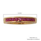 Burmesischer Rubin Half Eternity Band Ring 925 Silber Vergoldet image number 4