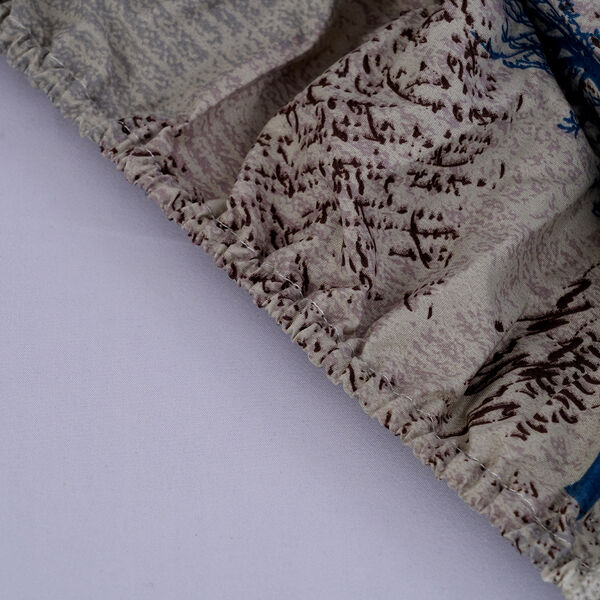 Spannbetttuch aus 100% Mikrofaser, Grau, Hintergrund mit Baummuster image number 2