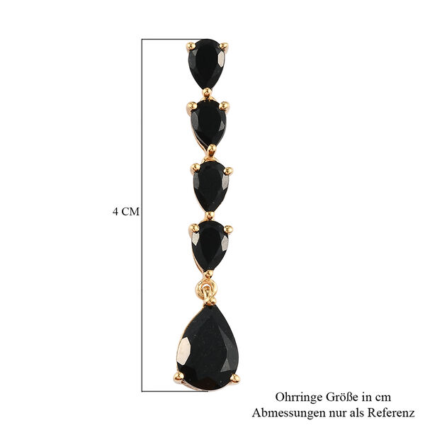 Schwarzer Turmalin Ohrh&auml;nger 925 Silber vergoldet ca. 6,77 ct&nbsp; image number 6