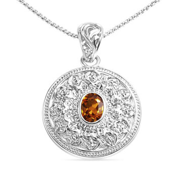 D'Joy Royal Bali- AA Hessonit Granat Anh&auml;nger mit 50cm Kette - 1,50 ct.