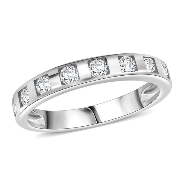 Lustro Stella Weißer Zirkonia Ring 925 Silber rhodiniert (Größe 18.00) image number 3