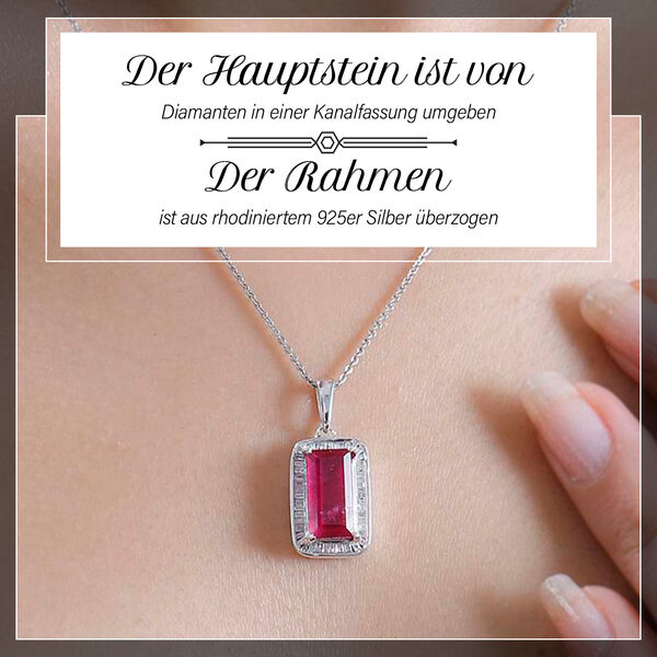 Afrikanischer Rubin und Diamant-Anhänger - 4,50 ct. image number 3