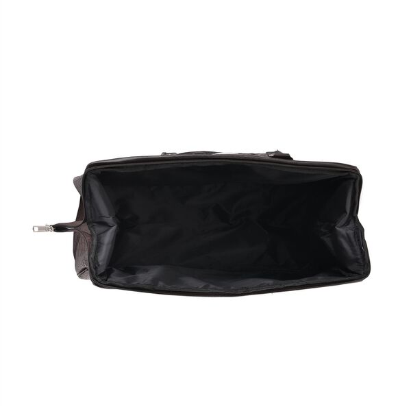 Weekender-Reisetasche mit Krokodilmuster, Braun image number 5