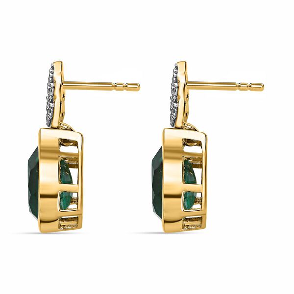 Smaragd Triplett Quarz und Zirkon Ohrringe - 5,99 ct. image number 3