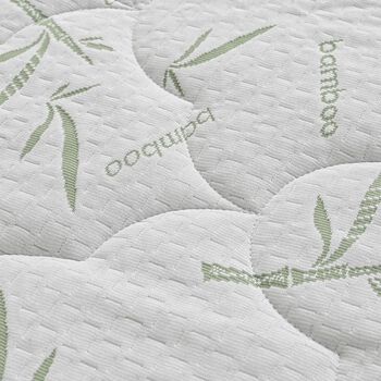 Bamboo Matratzenschoner wasserdicht, Jacquard Gewebe, 150x200cm, Wei&szlig;
