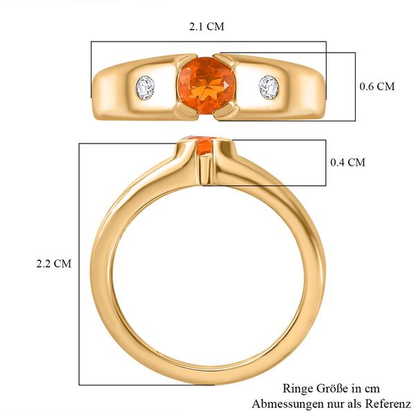 AA Salamanca Feueropal und Zirkon Ring - 0,46 ct. image number 7