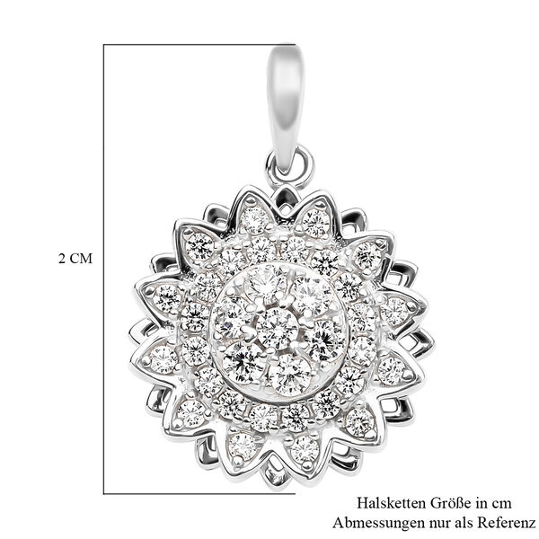 Lustro Stella - Weißer Zirkonia Anhänger, 925 Silber rhodiniert ca. 0.63 ct image number 5