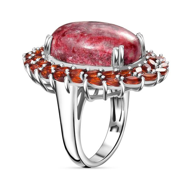 AA Thulit und roter Granat-Ring - 23,69 ct. image number 5