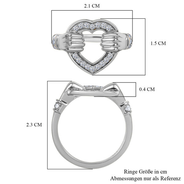 LUXURIANT SI Labor Diamant Ring, 925 Silber rhodiniert - 0,24 ct. image number 7