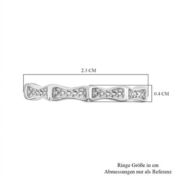 Wei&szlig;er Diamant Ring, 925 Silber Gelbgold Vermeil, (Gr&ouml;&szlig;e 21.00)