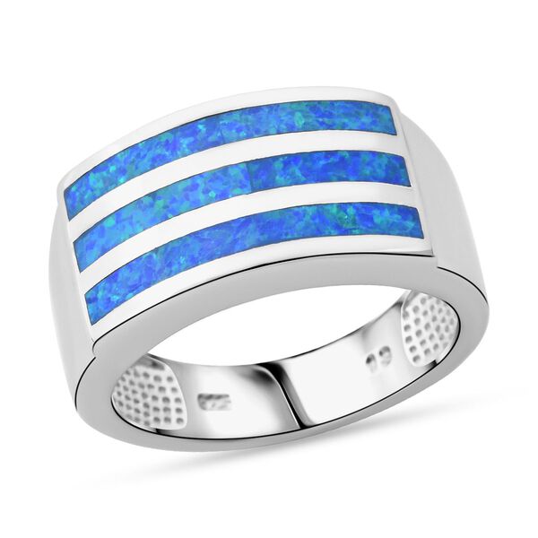 Simulierter blauer Opal-Ring image number 3
